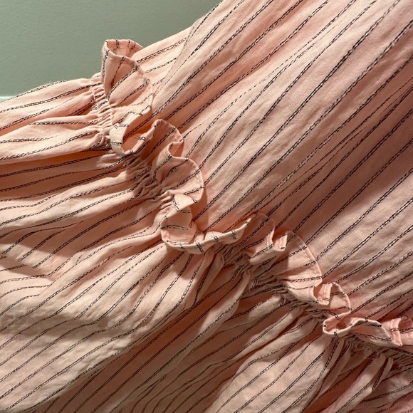 Sofia Gathered Stripe Mini Jacquard Dress - Size 0 - Picture 10 of 10